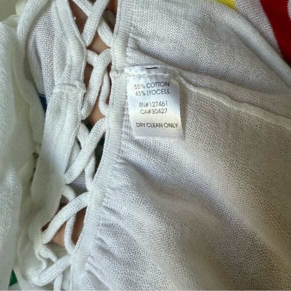 Wildfox South Beach Tripe Sweater Size Large Resort Cruise Demure - Picture 4 of 4